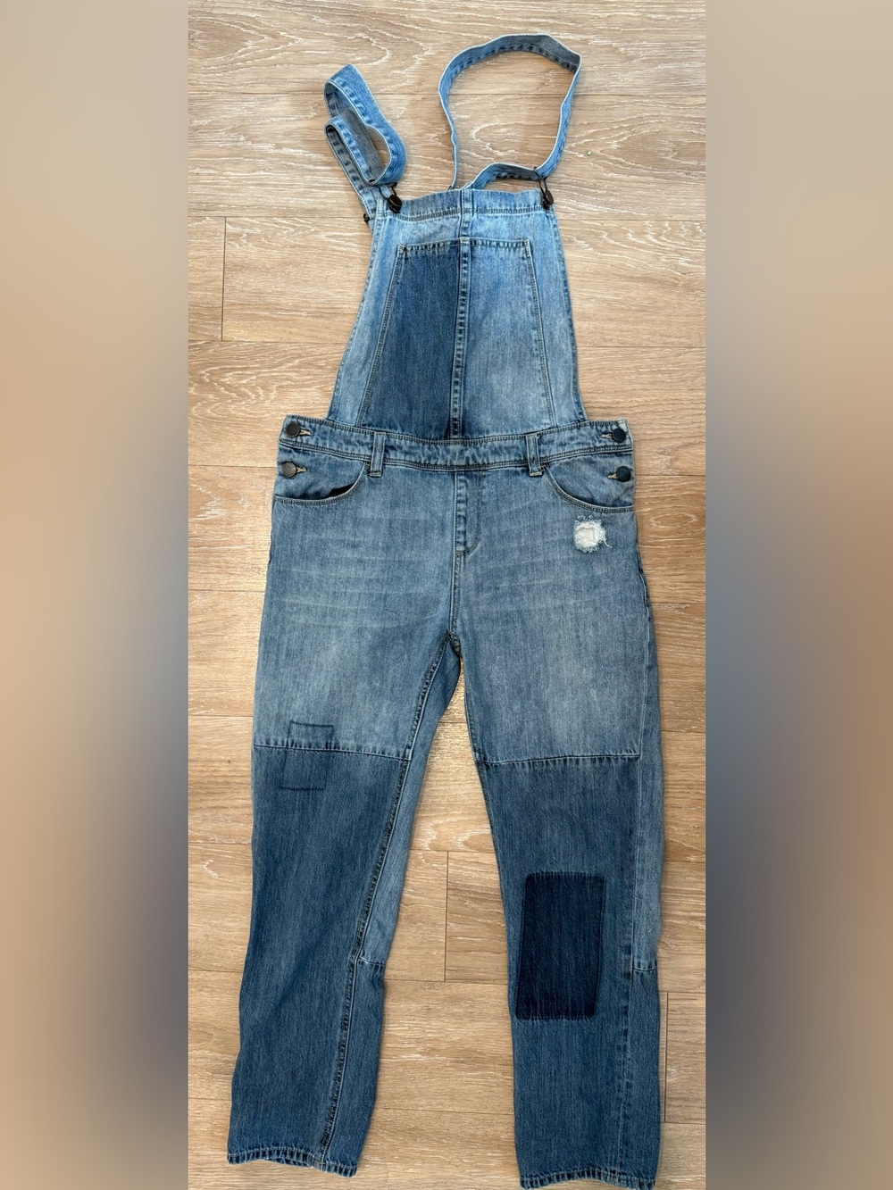 PAIGE Patchwork Overalls Size Small